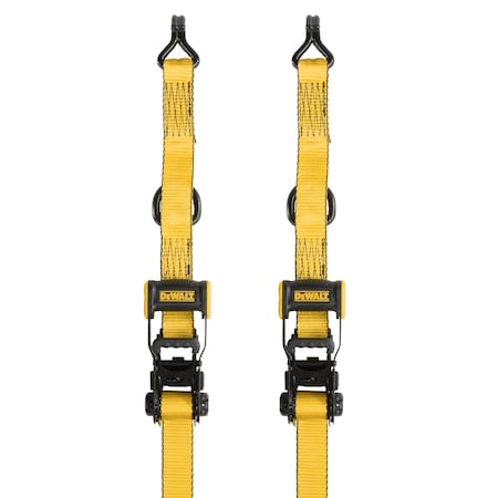 Dewalt 16' x 1.5 in Ratchet Straps, 5000 lb, 2PK DXBC50002